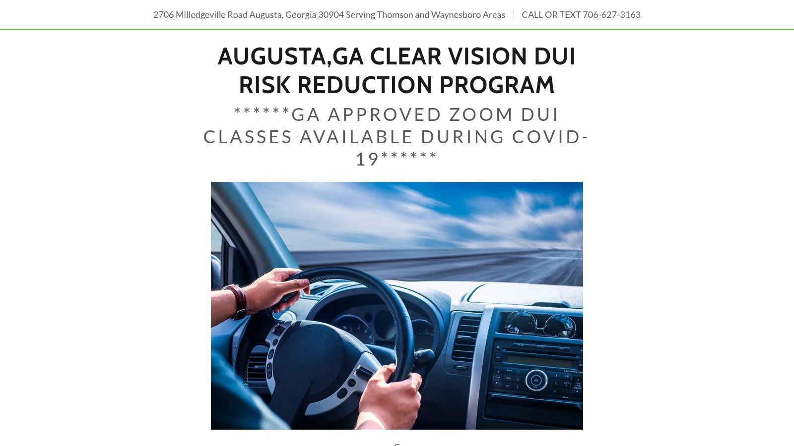 Clear Vision DUI Risk Reduction Program (Augusta)