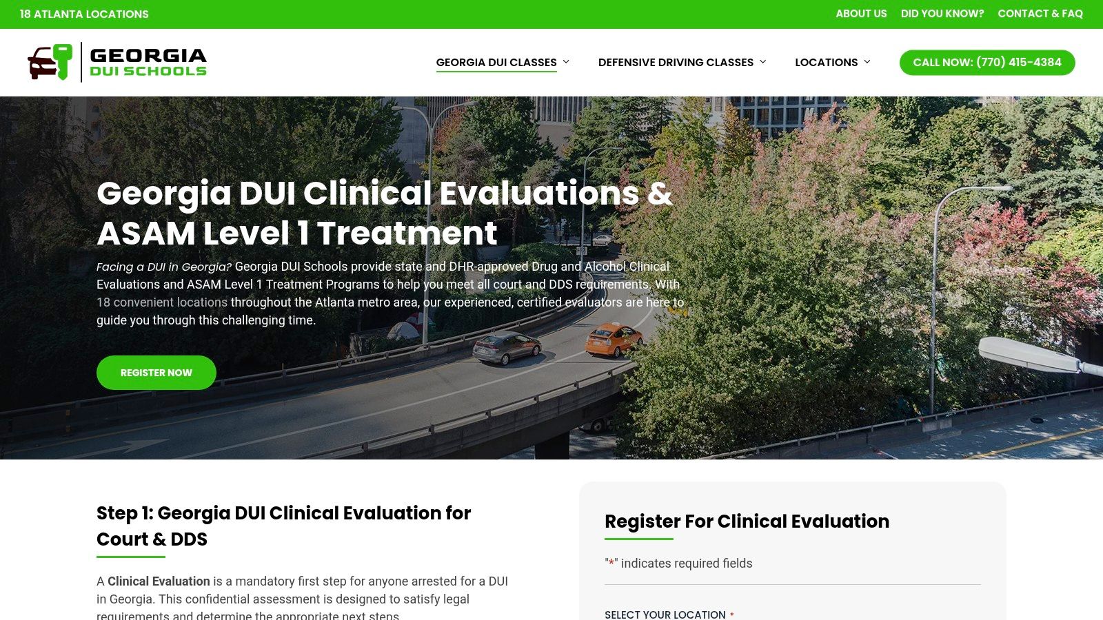 Screenshot from https://georgiaduischools.com/clinical-evaluations/