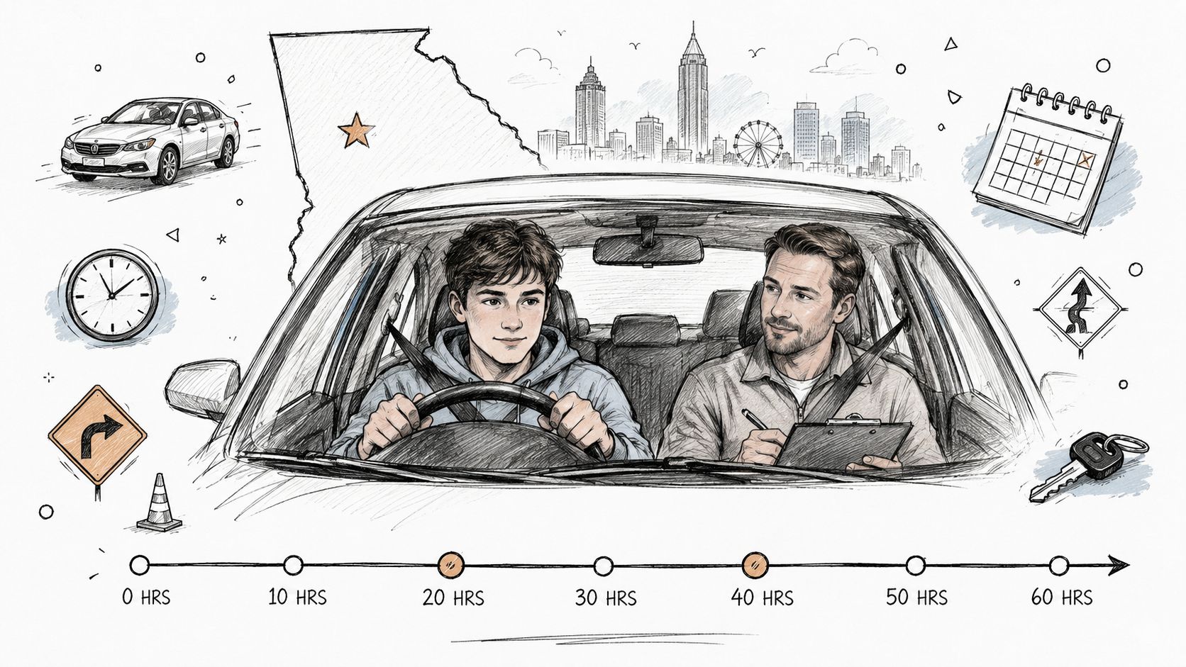 How Many Driving Lessons Will I Need in Georgia